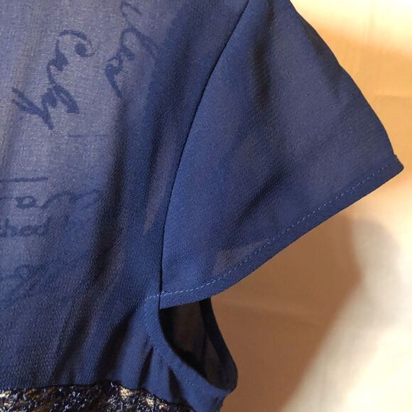 Julian Taylor Short Sleeve Sequin Lace Fit And Flare Dress - Picture 4 of 15